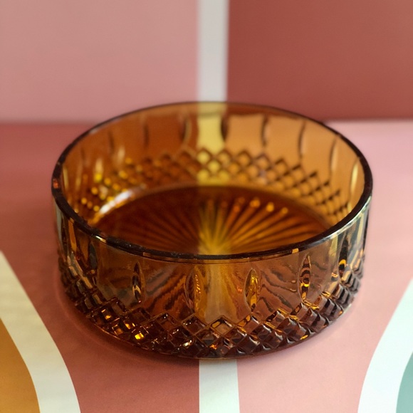 ✨SOLD ✨VINTAGE Amber Glassware Bowl Display Dish - Picture 3 of 9